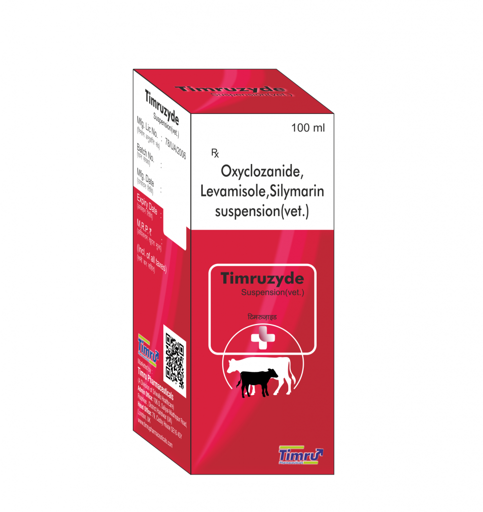 Veterinary Oxyclozanide, Levamisole & Silymarin Liquid